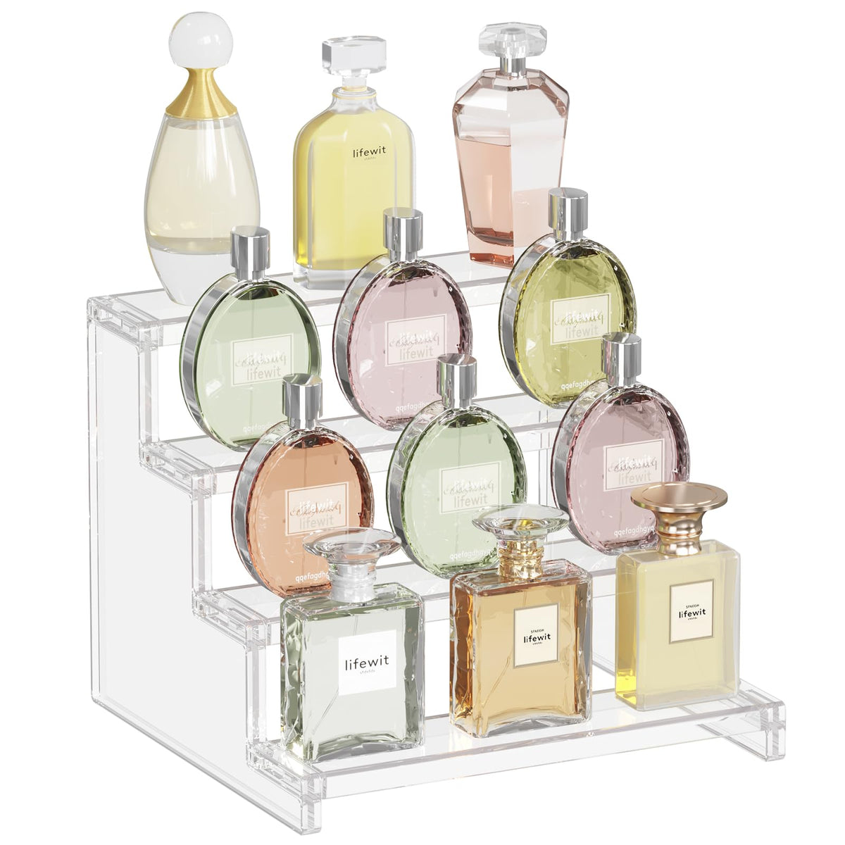 Lifewit 4 Tier Acrylic Perfume Organizer, Clear Fragrance Shelf,1 Pack 🍁 All In One Marketplace Canada