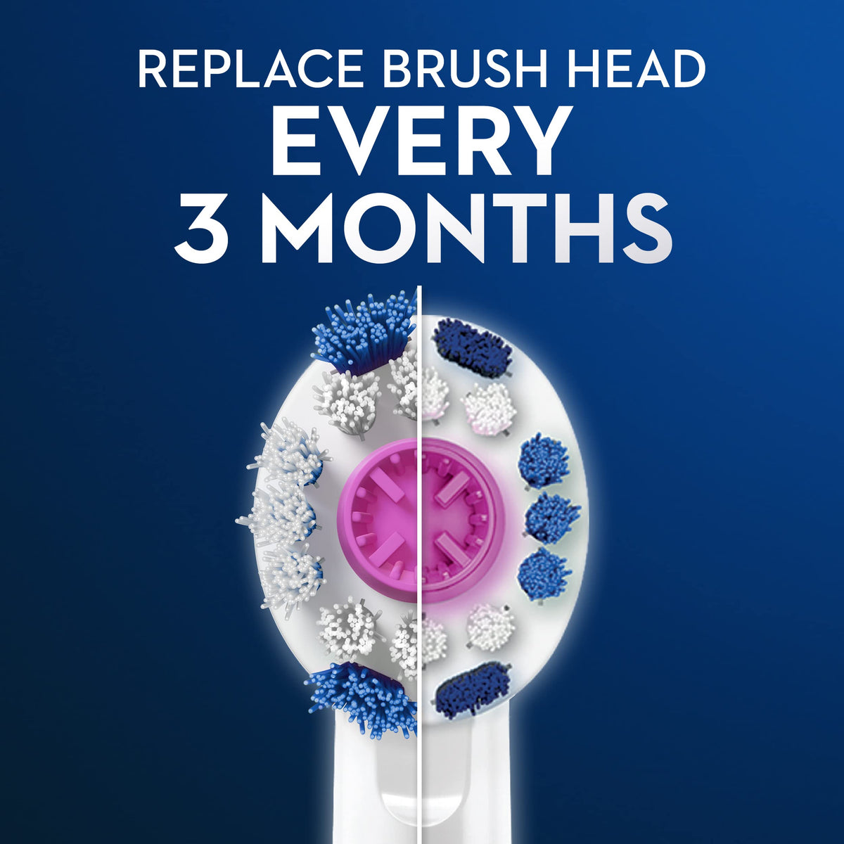 Oral-B 3D White X-Filament Replacement Brush Heads, 3 Count