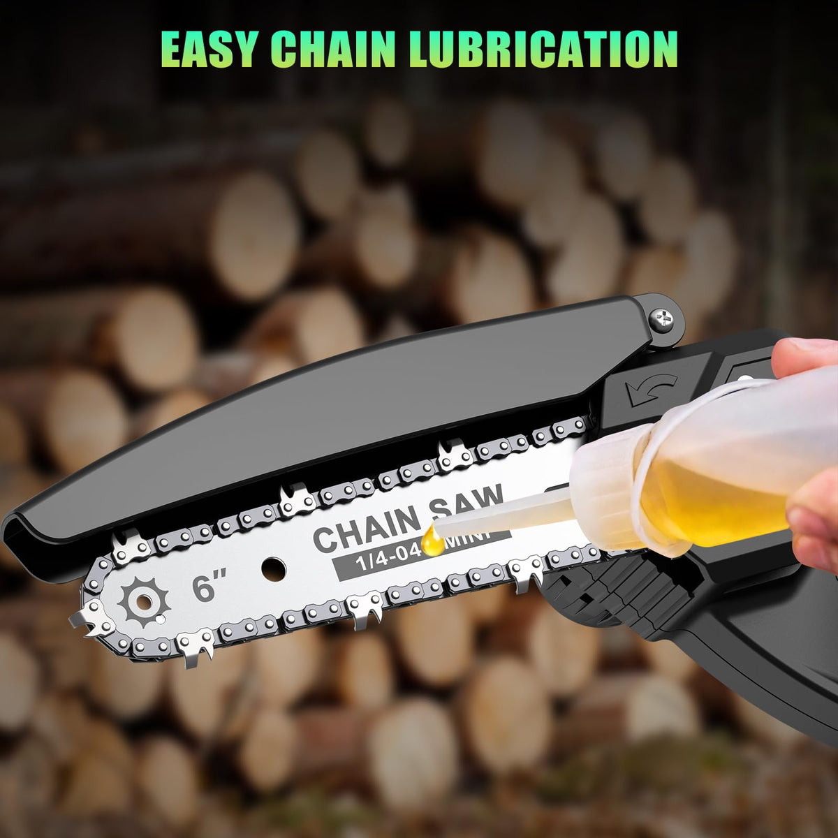 Mini Chainsaw Cordless, 6 inch Electric Chain Saw, with Power Display for Wood/Tree Cutting, Garden & Household Use Stocking Holiday Gifts for Men 🍁 All In One Marketplace Canada