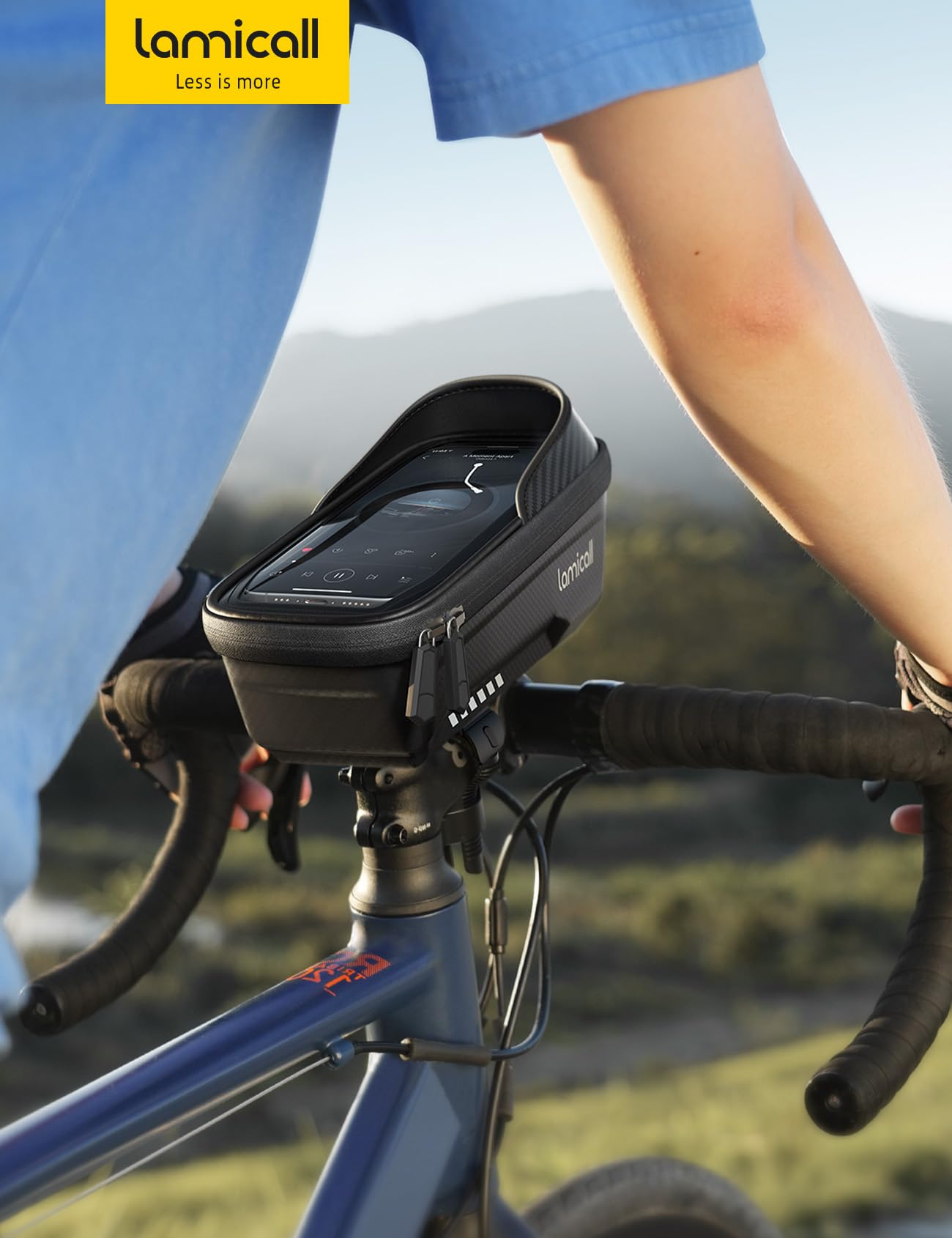 Lamicall Bike Frame Bag Waterproof - [Quick Install & Remove] 1.3L Bike Phone Bag with Sensitive Touch Screen, Bike Phone Holder with Rain Cover, Bicycle Top Tube Bag, Bike Accessories for Phones 4-7" - Available at All In One Marketplace Canada