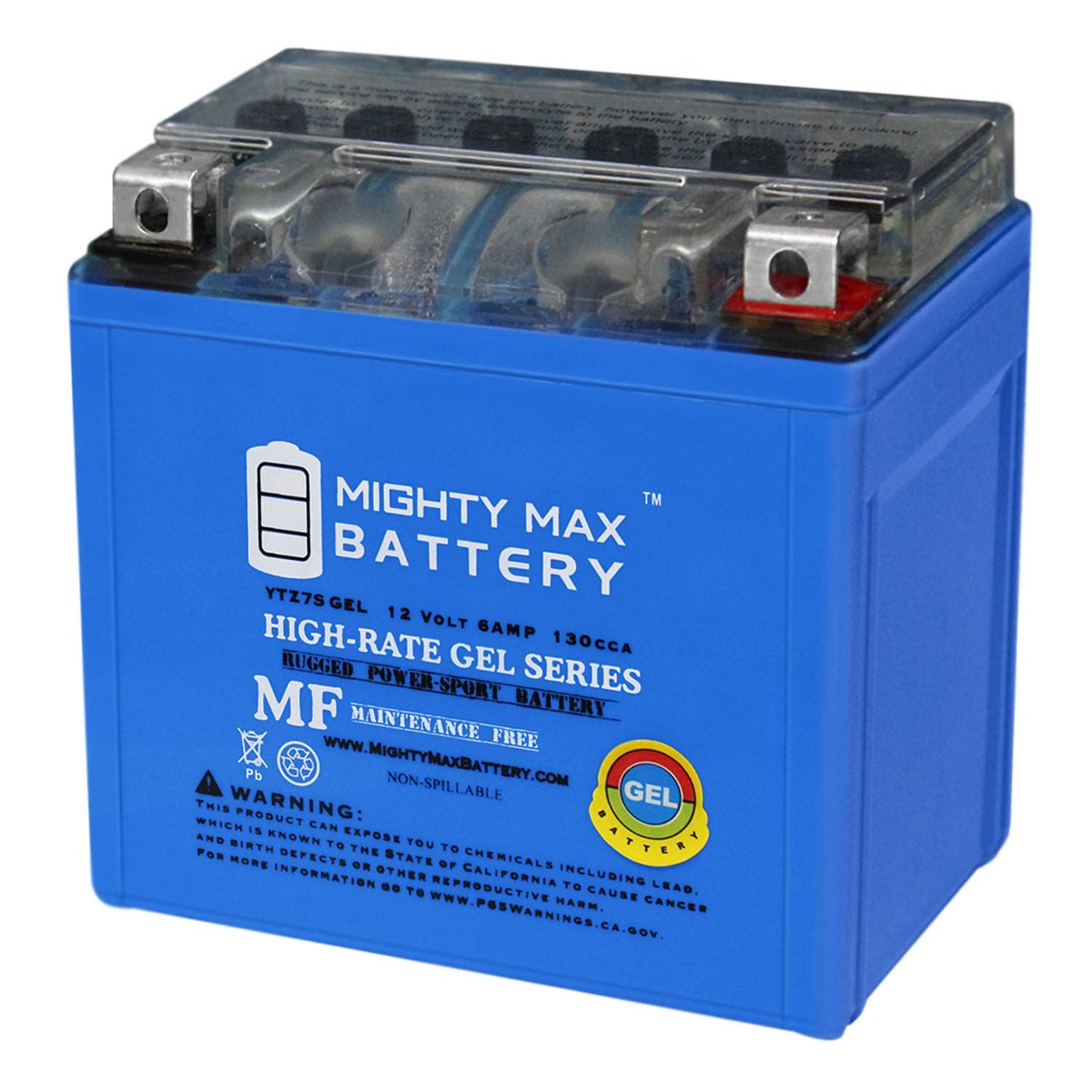 Mighty Max Battery YTZ7S 12V 6AH 130CCA Gel Battery Brand Product Mighty Max Battery