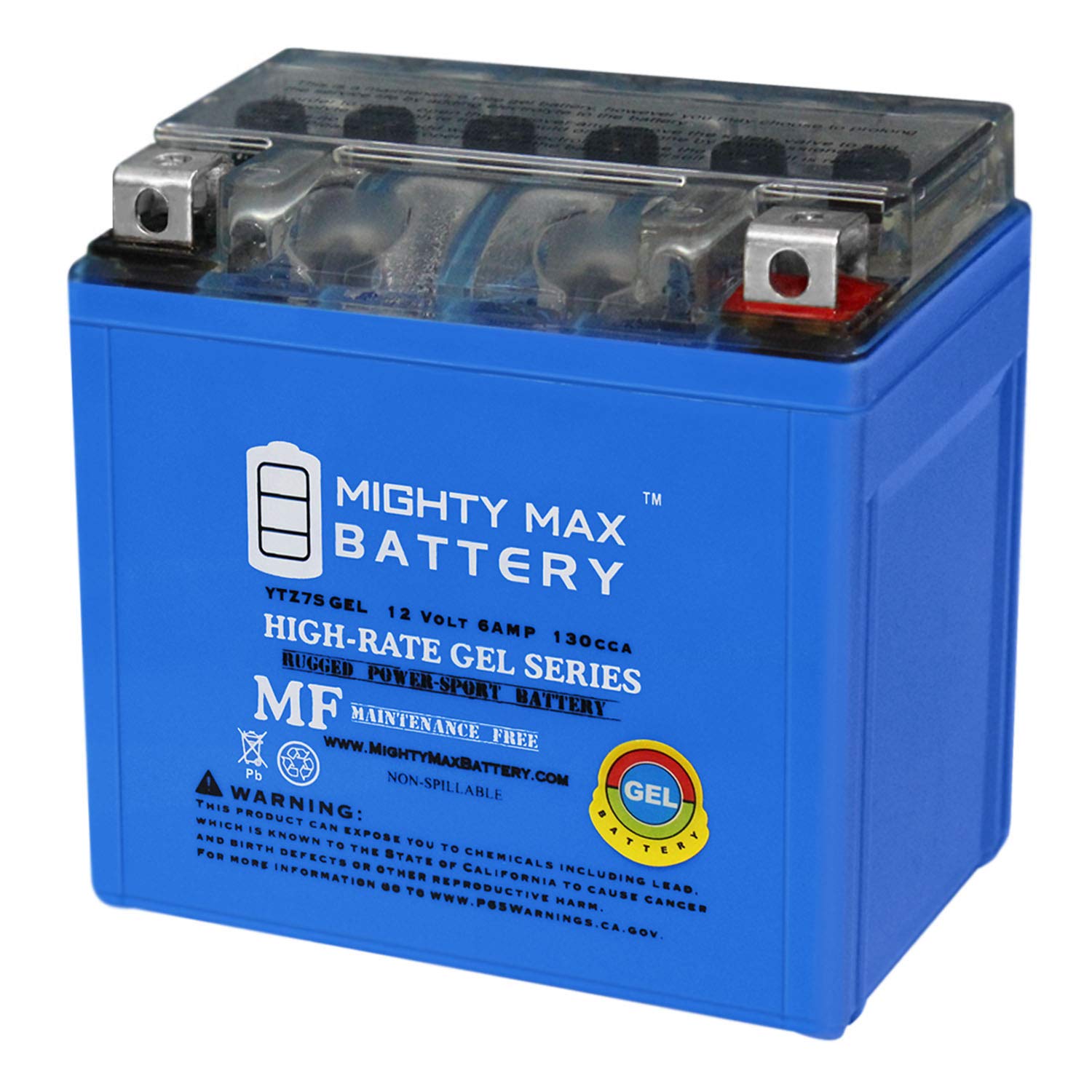 Mighty Max Battery YTZ7S 12V 6AH 130CCA Gel Battery Brand Product Mighty Max Battery