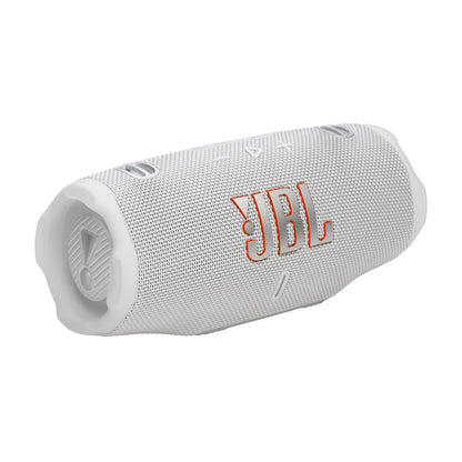 JBL Charge 6 - Portable Waterproof & Drop-Proof Bluetooth Speaker, Bold Pro Sound with AI Sound Boost, 28Hrs of Playtime, Built-in powerbank & Comes with a Sturdy/Removable Carrying Strap (White)
