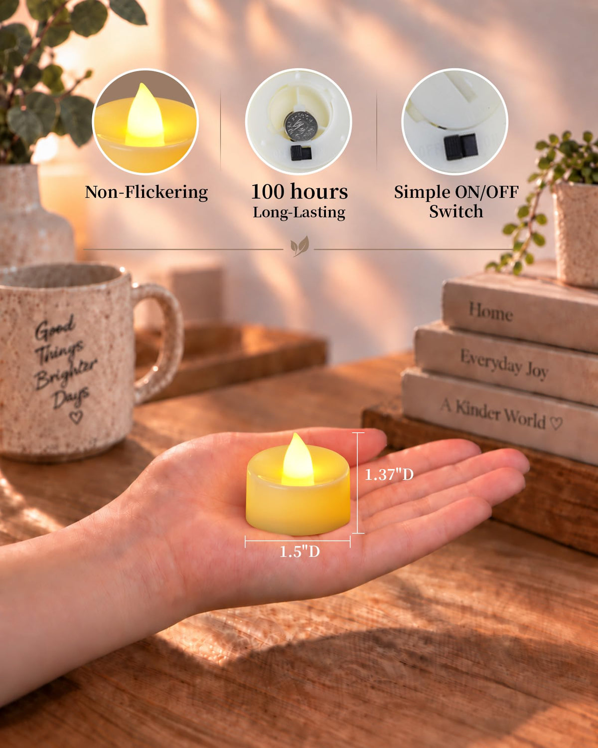 Amagic Electric Candles Flameless Battery Power Tealight Led Artificial 🍁 All In One Marketplace Canada