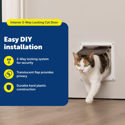 PetSafe Interior 2-Way Locking Cat Door - Indoor Pet Flap - Hides Litterbox or Food - DIY Installation 🍁 All In One Marketplace Canada