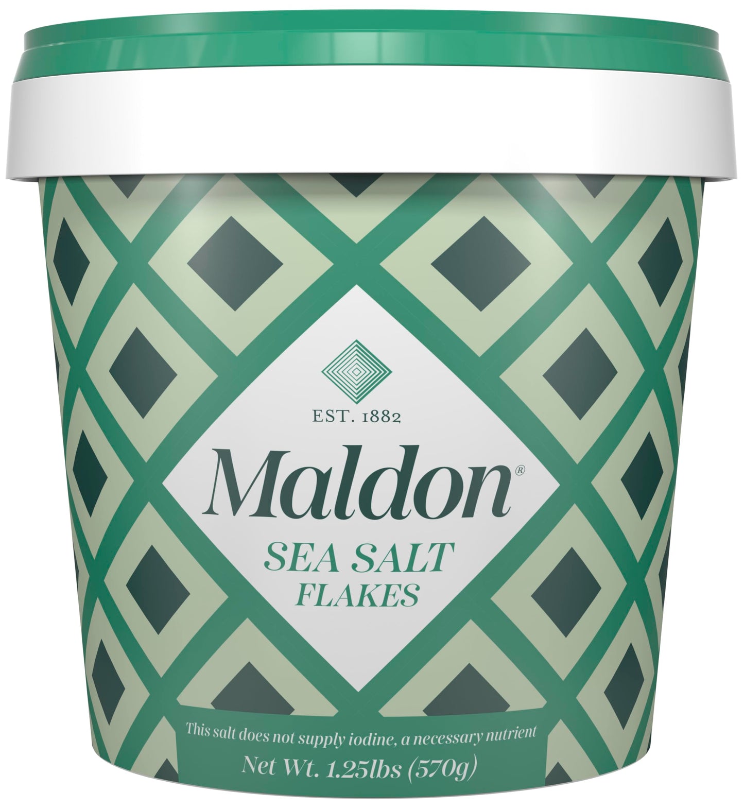 Maldon Sea Salt Flakes - 20 oz Resealable Tub of Gourmet Pyramid Crystals