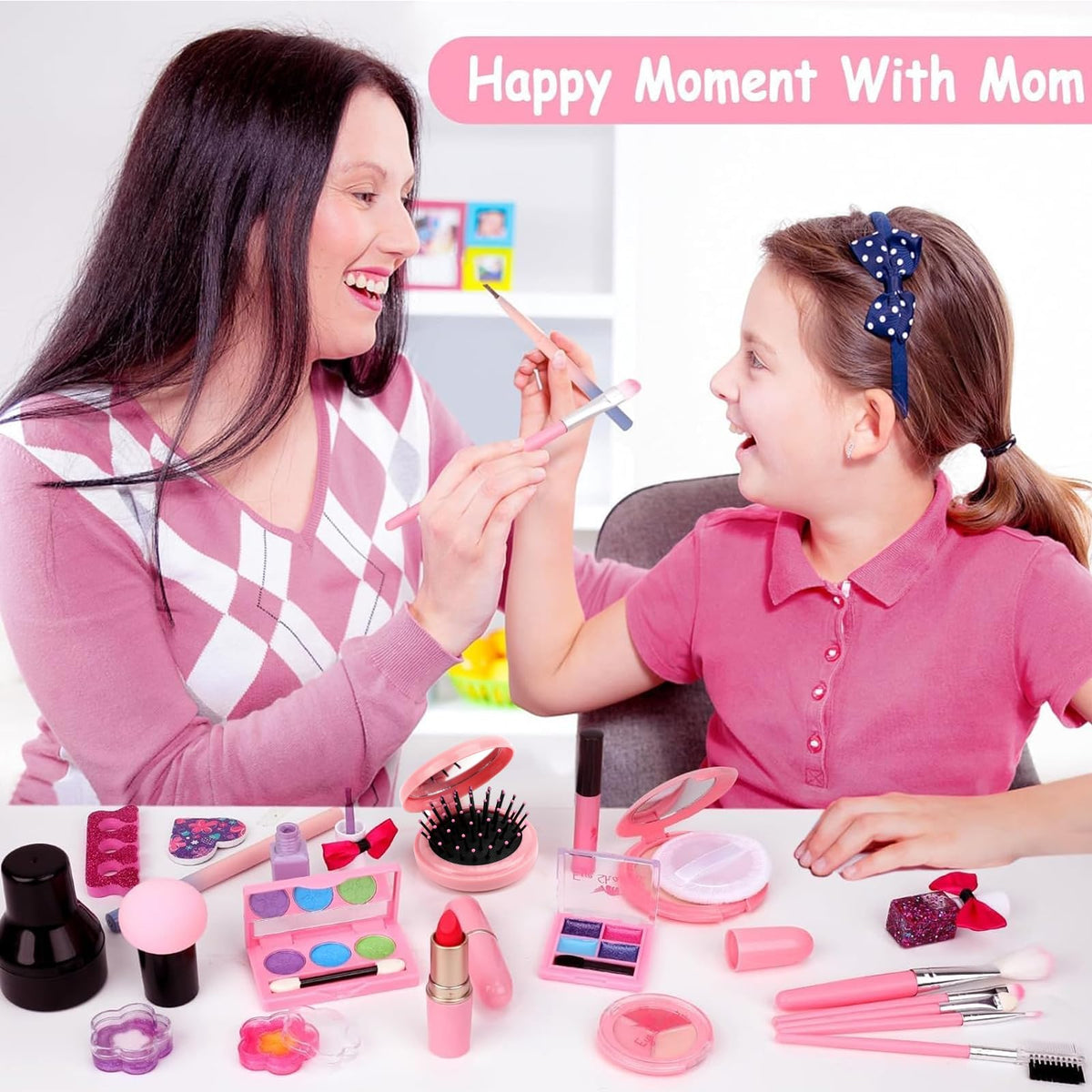 Kids Makeup Kit Girls Toys,Washable Makeup Kit Real Cosmetic,Princess Little Girls Makeup Set Kids Toys for 3 4 5 6 7+ Year Old Girls Christmas Birthday Gifts 🍁 All In One Marketplace Canada