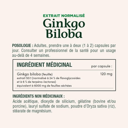 NATURE'S BOUNTY Gingko Biloba, 120 mg, Value Size, Helps to Enhance Cognitive Function, 180 Capsules, 78.5 g - Available at All In One Marketplace Canada