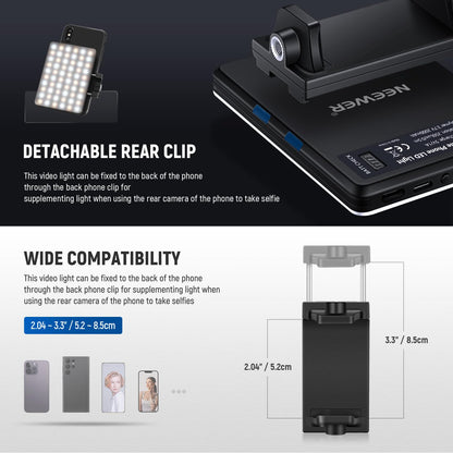 NEEWER Basics NL-60AI Selfie Light for Phone with Front & Back Clip