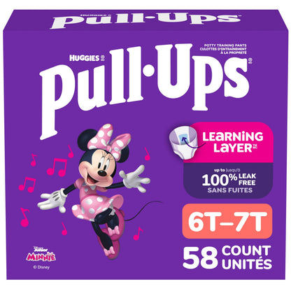 Pull-Ups Girls' Potty Training Pants, 6T-7T (55-75 lbs), 58 Count