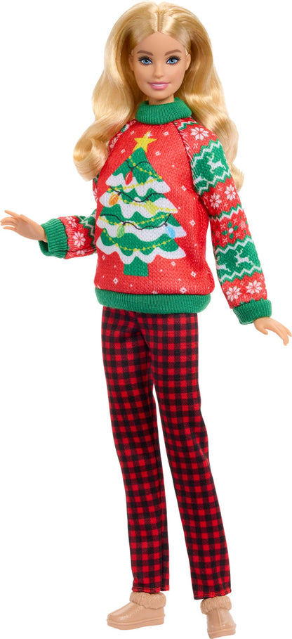 Barbie Holiday Sweater Doll with Long Blonde Hair 🍁 All In One Marketplace Canada