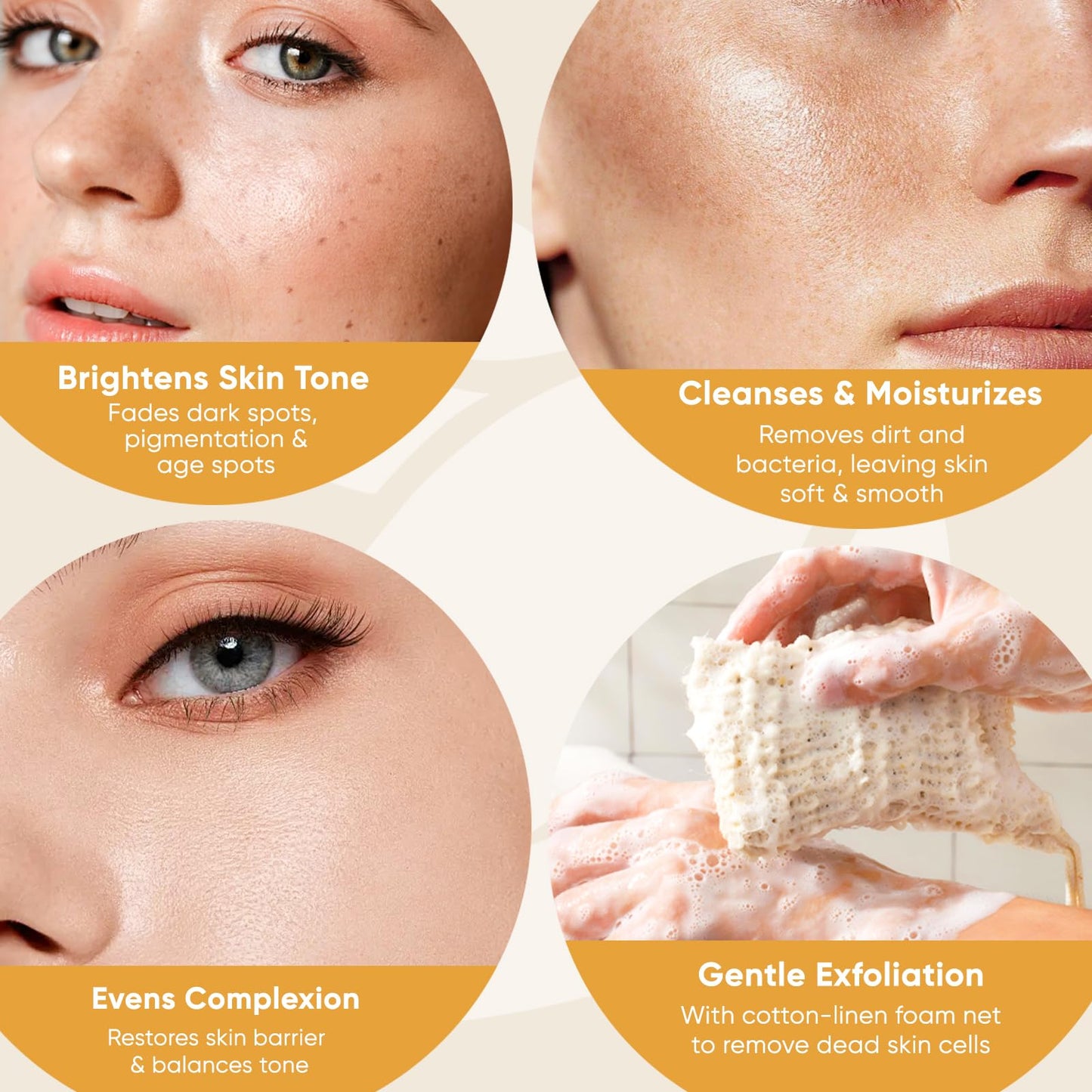 CADDISE Kojic Acid & Turmeric Soap Bars – Dark Spot Remover & Skin Care, Handmade Face & Body Wash Bars with Niacinamide, Shea Butter, Tea Oil, Vitamin C (2 Pack, 8.5 Oz) - Available at All In One Marketplace Canada