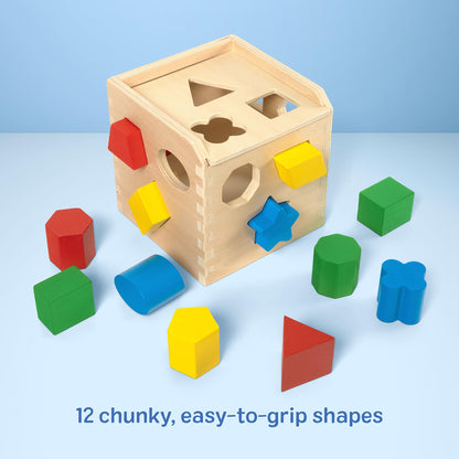 Melissa & Doug Shape Sorting Cube Wooden Classic Educational Toy Melissa & Doug