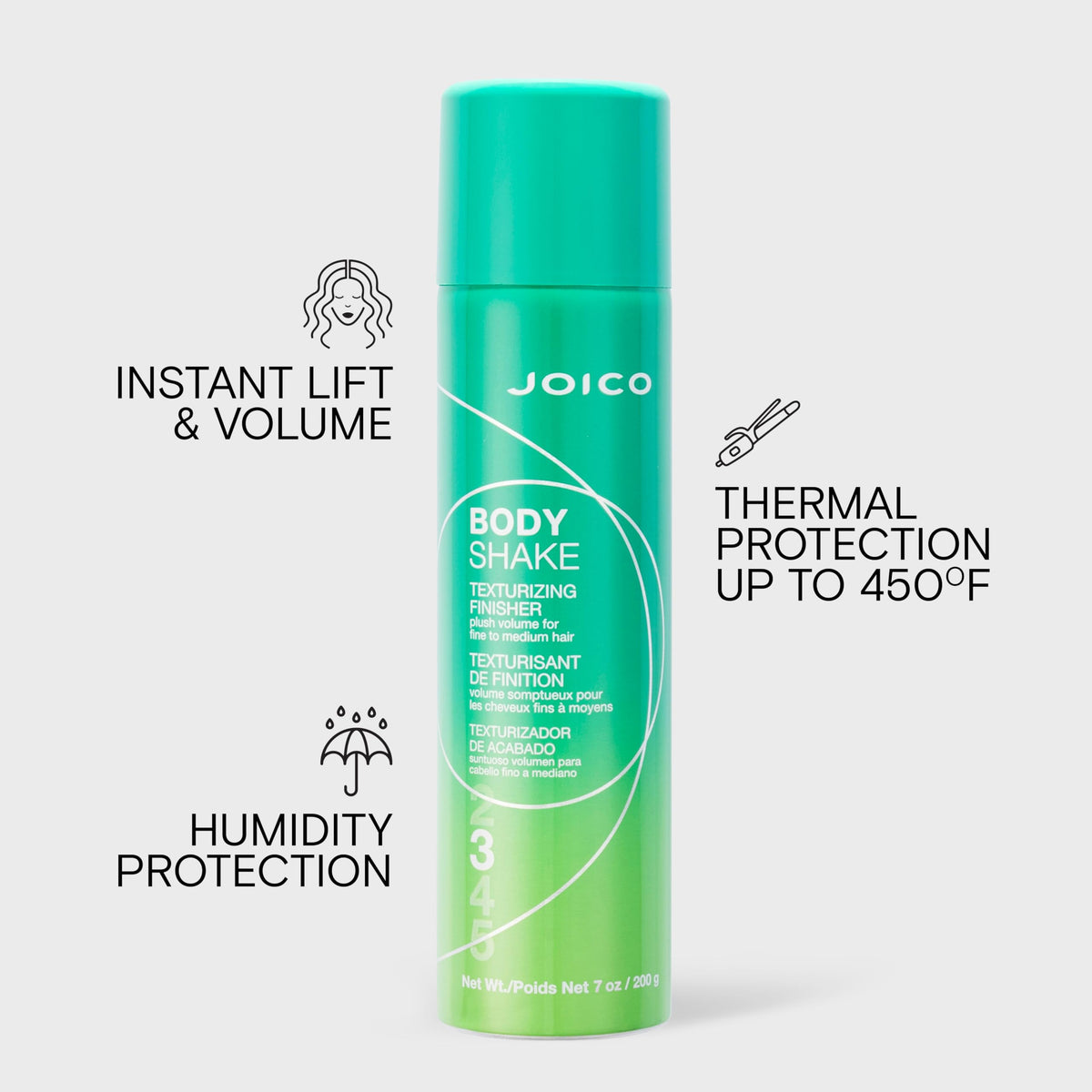 Joico Body Shake Texturizing Spray – Adds Instant Volume & Touchable Texture for All Hair Types, 250 mL