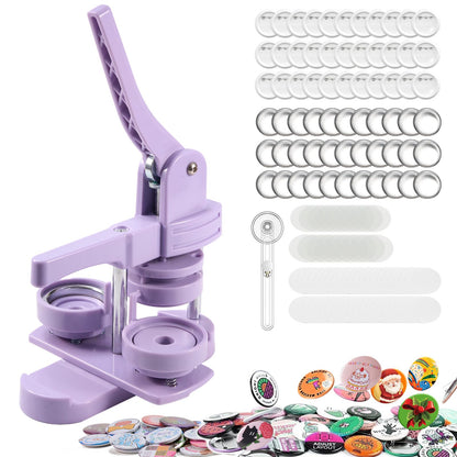 Aiment 58mm Button Maker Machine - 2.25 inch Button Pin Maker Kit, Badge Press Machine with 100Pcs Supplies & Films & Circle Cutter & Cutting Mat, Ideal Christmas DIY Presents for Kids 🍁 All In One Marketplace Canada