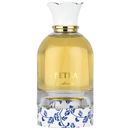 Lattafa Petra - Fruity, Gourmand, Floral, Musky - Eau de Parfum for Unisex, 3.4 Ounce / 100 ml