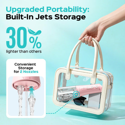 COSLUS C51 Portable Water Teeth Flosser: 3 Modes & 6 Pressure Settings for Whole Family Various Cleaning Need, Jet Mode for Beginner-Friendly, Compact for Travel, 300ml Tank, IPX7 Waterproof, Pink - Available at All In One Marketplace Canada
