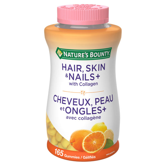 NATURE'S BOUNTY Hair, Skin & Nails Plus Collagen, Maintains Health Of Hair, Skin & Nails, 412.5 g - Available at All In One Marketplace Canada