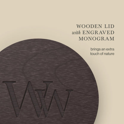 Bougie parfumée WoodWick en forme de sablier, Wood Smoke, 609,5 g, grande taille, jusqu'à 130 heures de combustion, bougie d'automne avec mèche crépitante, mélange de cire de soja, bougie d'Halloween
