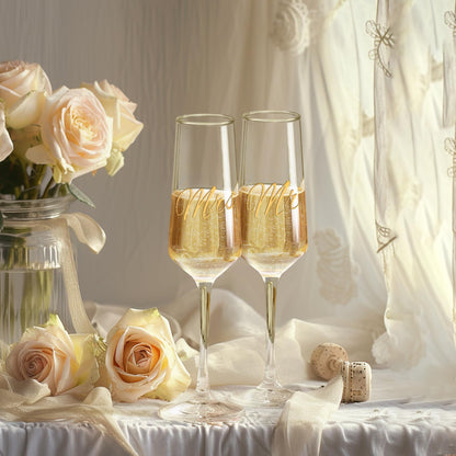 PARACITY Champagne Flutes 8.5OZ/250NL, Crystal Champagne Glasses Set of 2 🍁 All In One Marketplace Canada
