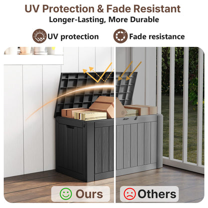 Ceecysaa 45 Gallon Deck Box Outdoor, Waterproof Storage Box, Black 🍁 All In One Marketplace Canada