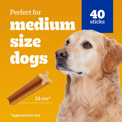 PEDIGREE DENTASTIX Medium Dog Dental Treats Fresh Flavour, 40 Sticks 972g