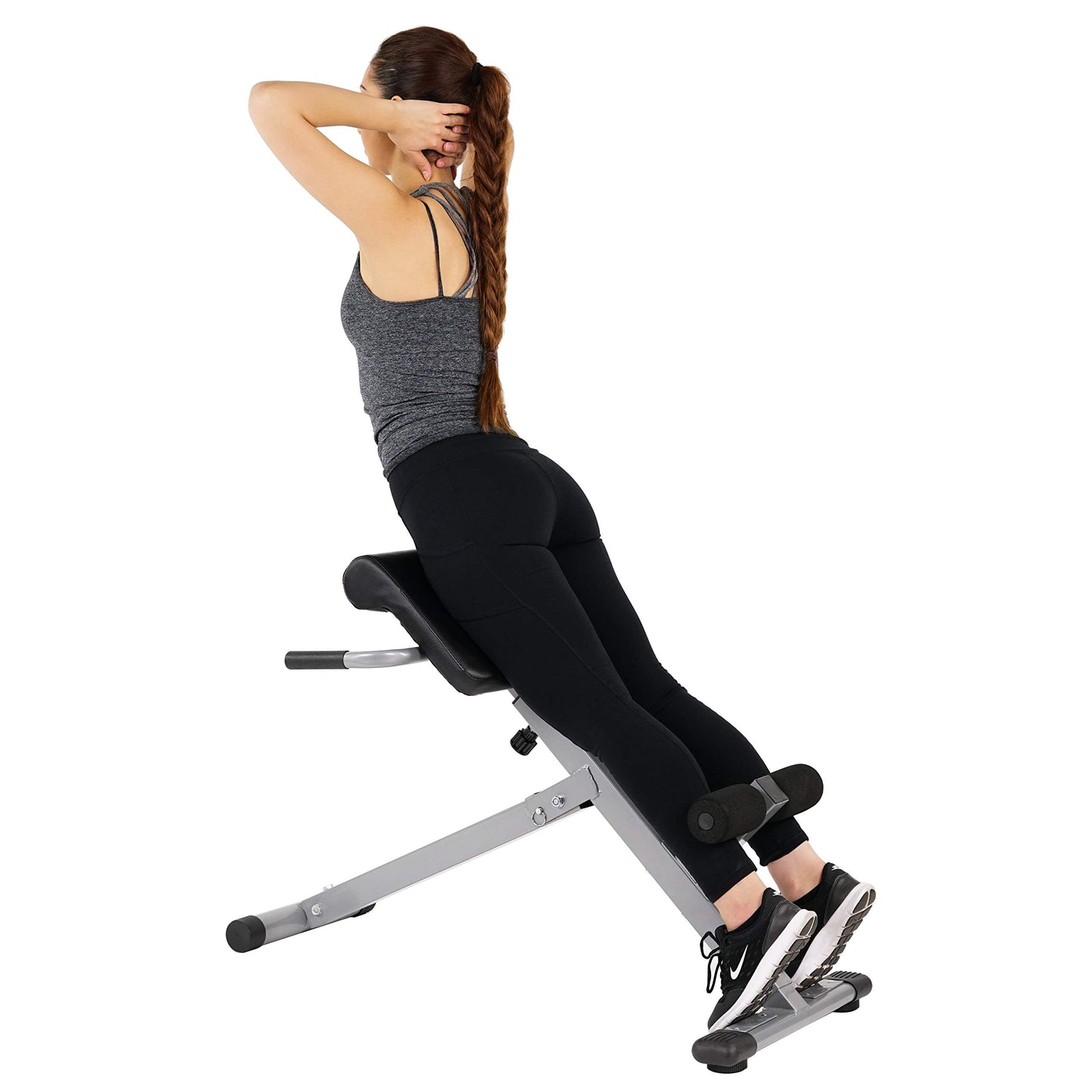 Sunny Health & Fitness Foldable Roman Chair, 45-Degree Hyperextension Bench Sunny Health & Fitness