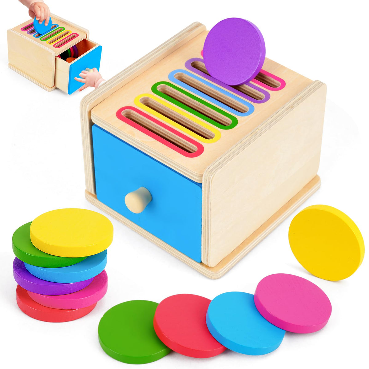 FCSONU Toddlers Montessori Coin Box Toys for 1 2 3 Year Old Boys Girls Baby 🍁 All In One Marketplace Canada
