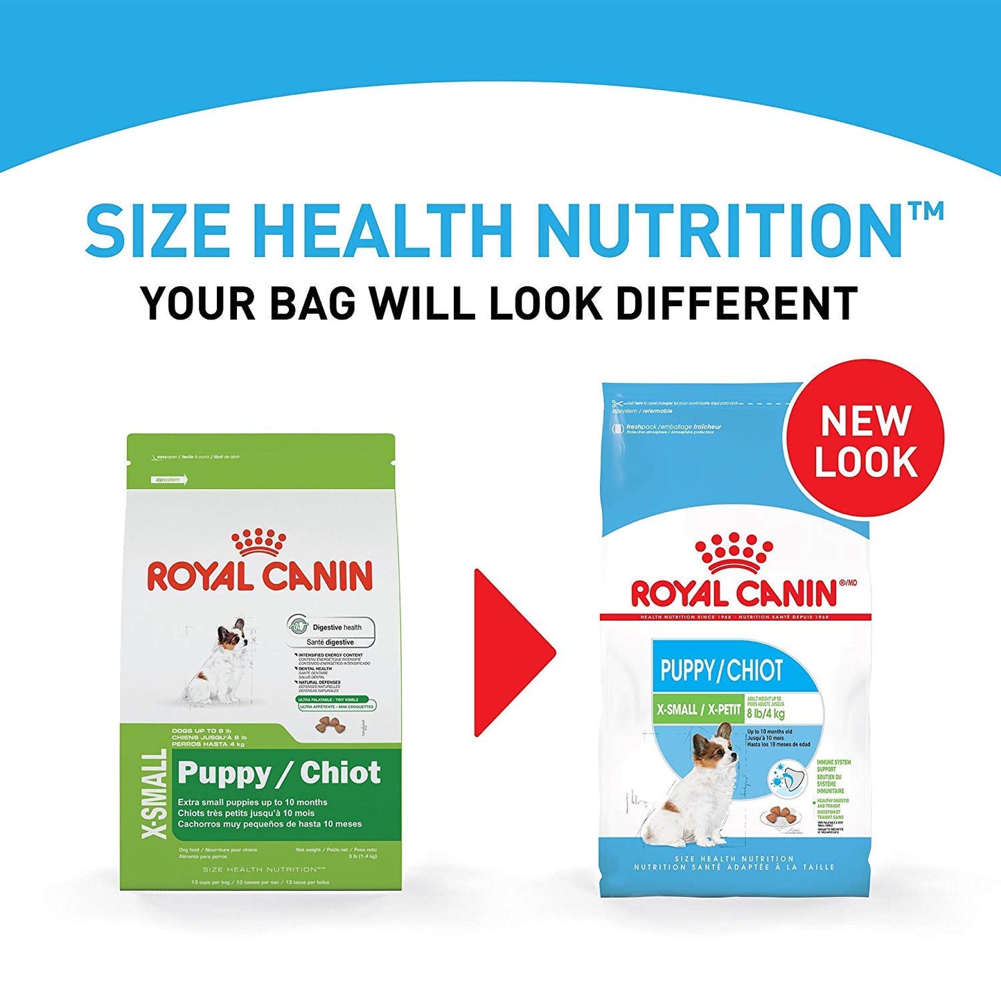 Royal Canin Size Health Nutrition X-Small Breed Dry Puppy Food, Supports Brain Development, Immune Support and Digestive Health, 3 lb Bag ROYAL CANIN