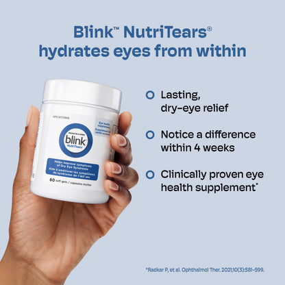 Blink NutriTears Eye Health Supplement for Dry Eye Syndrome, 60 Softgels
