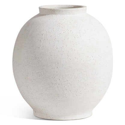 Ceramic Rustic Vase, 10.8 Inch Farmhouse Minimalist Tall Flower Vase for Table, Living Room, Home Decor, Bathroom, Holiday, Wedding, Set of 1, Sandstone White 🍁 All In One Marketplace Canada