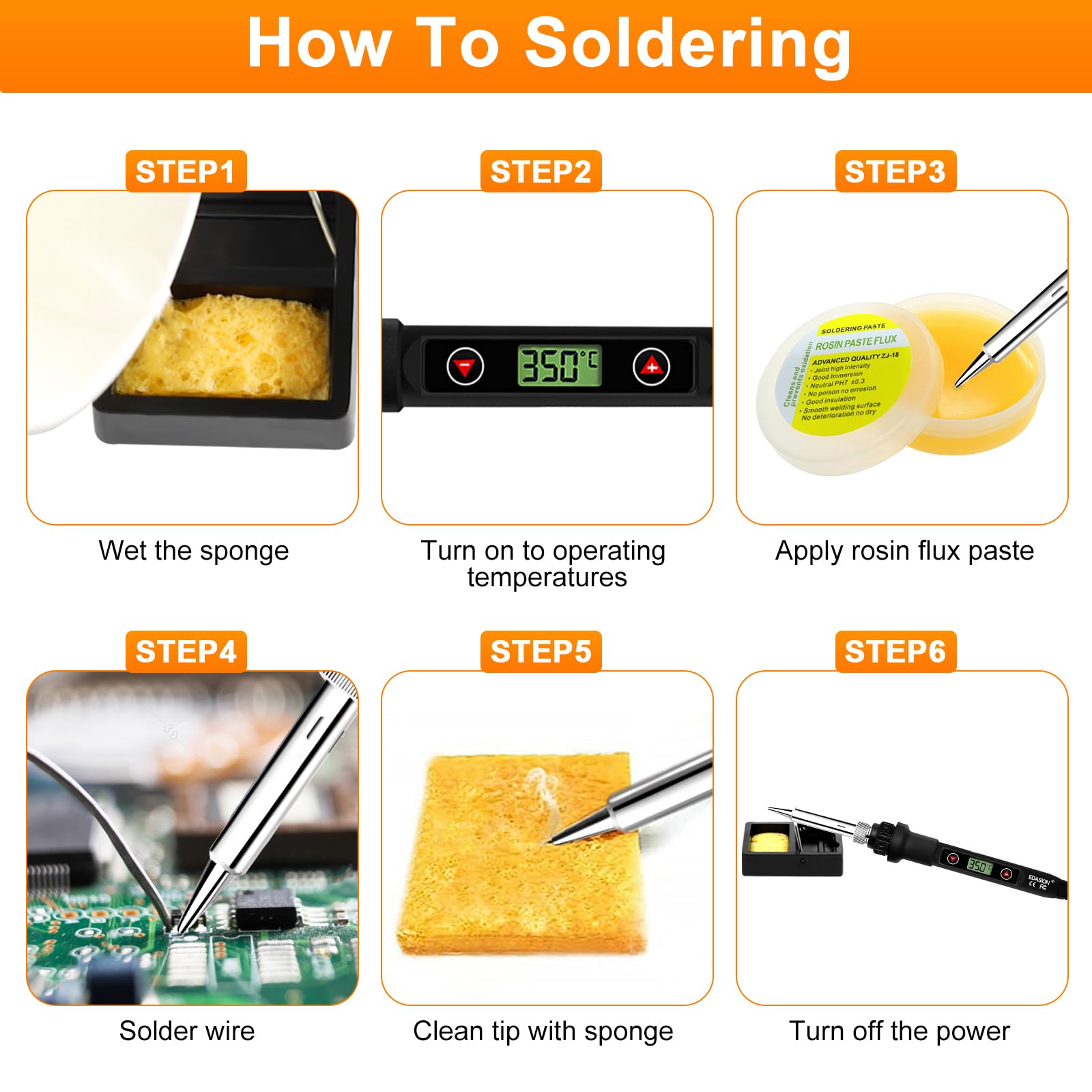 Soldering Iron Kit 80W LCD Adjustable Temperature 180-520℃ Solder Kit Electronics 12 in 1 Welding Tools with ON/Off Switch, Solder Wire, 5 Soldering Tips, Desoldering Pump, Stand, Tweezers