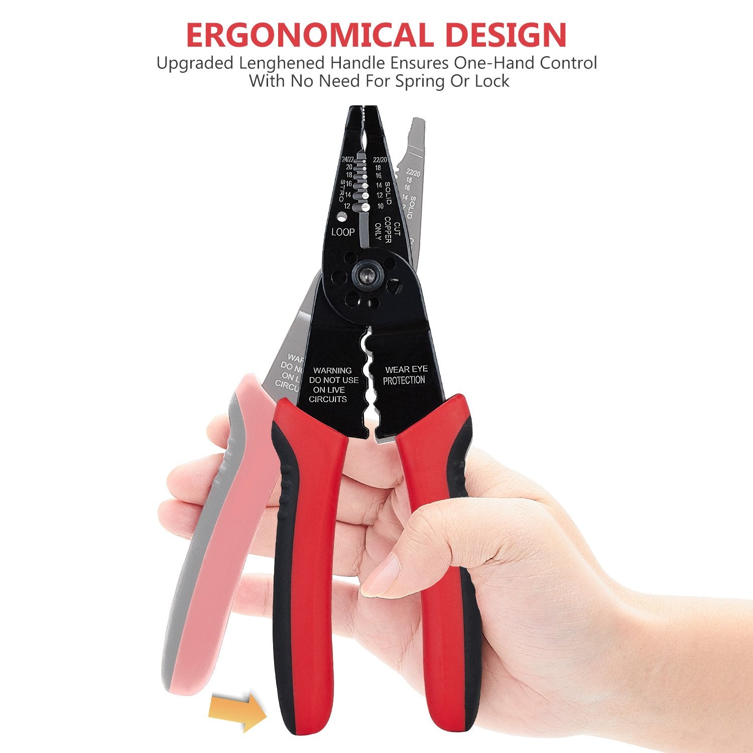 WGGE WG-015 Professional 8-inch Wire Stripper/Wire Crimping Tool, Wire Cutter, Wire Crimper, Cable Stripper, Wiring Tools and Multi-Function Hand Tool(ONLY Sold by W&G Global Electronics INC) - Available at All In One Marketplace Canada