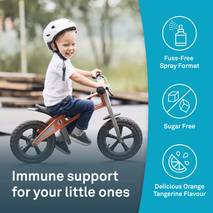 Organika Canadian-Made Kids Zinc Spray with Vitamin C- Orange Tangerine Flavour- Immune Support for your Kids, Easy Spray Format- 30ml - Available at All In One Marketplace Canada
