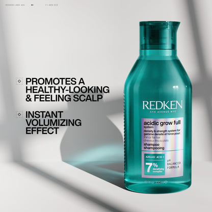 Redken Acidic Grow Full Densifying Shampoo, for Thinning Hair, With Azelaic Acid, Rebalances Scalp and Volumizes - Available at All In One Marketplace Canada
