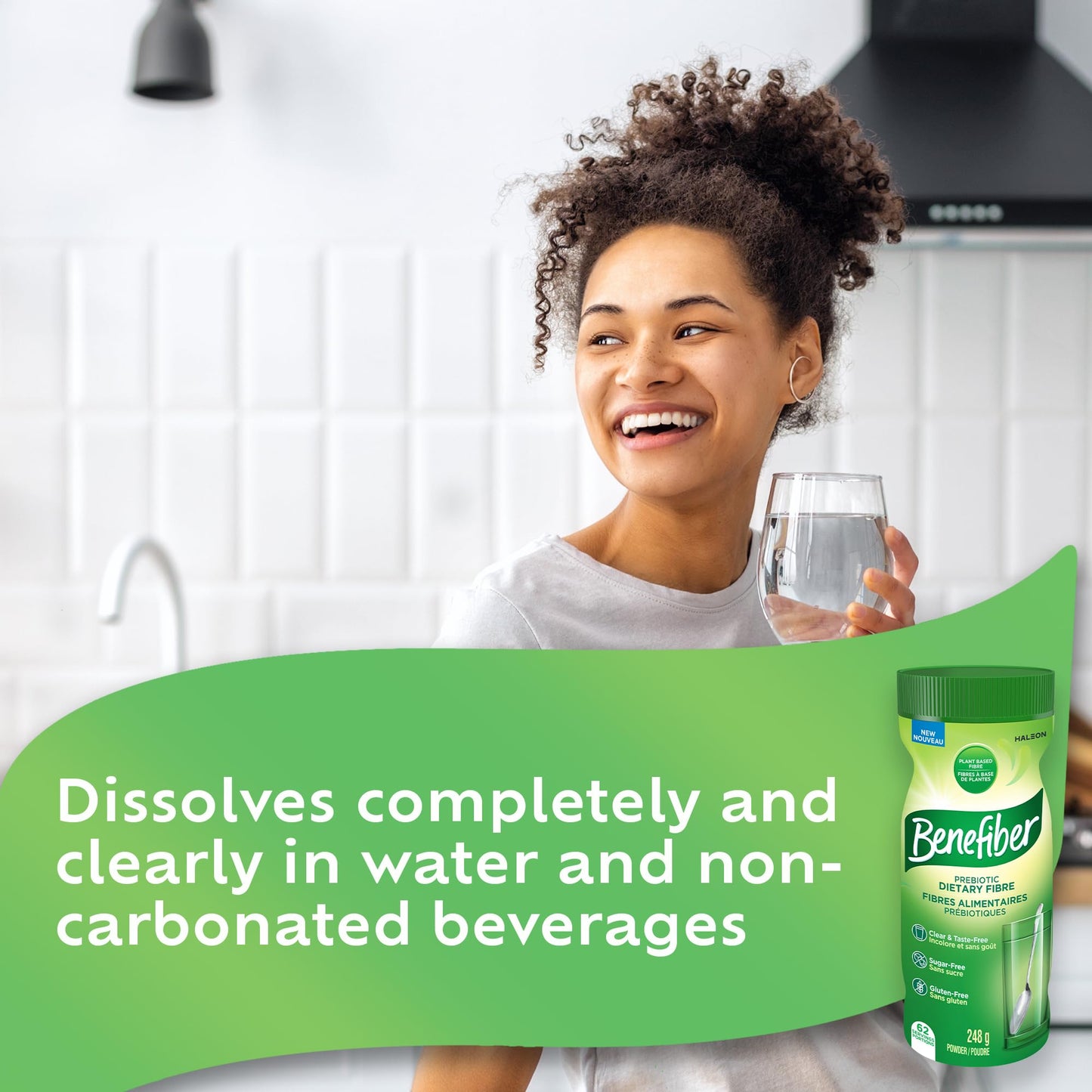 Benefiber Prebiotic Fibre Supplement Powder, Promotes Good Gut Health, Unflavoured & Completely Clear, Dissolves in Drinks & Food, Plant‑Based, Sugar‑Free, Gluten‑Free, Non-GMO, Daily Soluable Fibre Supplement, 62 Servings (248 g) - Available at All In One Marketplace Canada
