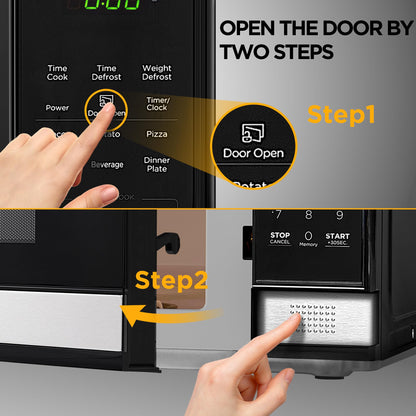 BLACK+DECKER Microwave Oven, 1.1 Cu.ft 900W Digital Stainless Steel BLACK+DECKER