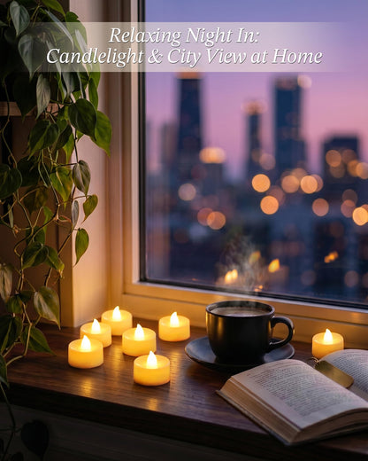 Amagic Tea Lights Battery Operated Fake Candles Flameless Electric Bright 🍁 All In One Marketplace Canada