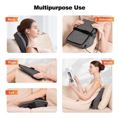 Boriwat Back Massager Neck Massager with Heat, 3D Shiatsu Massage Pillow for Back, Neck, Shoulder, Leg Pain Relief, Christmas and Birthday Gifts for Women Men Mom Dad, Use at Home, Office, Car 🍁 All In One Marketplace Canada