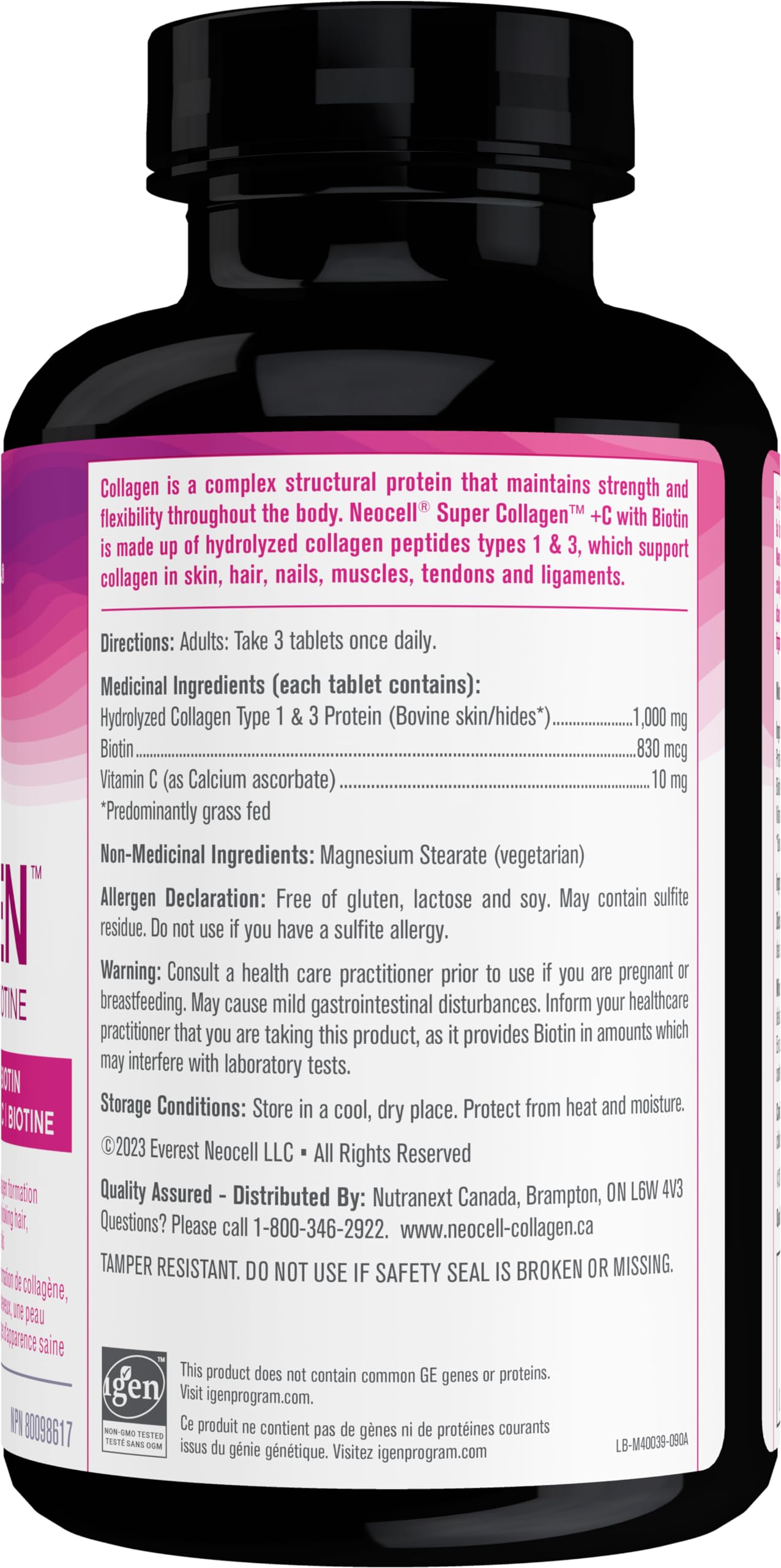 NeoCell Super Collagen Vitamin C and Biotin | 90 Tablets 🍁 All In One Marketplace Canada Neocell