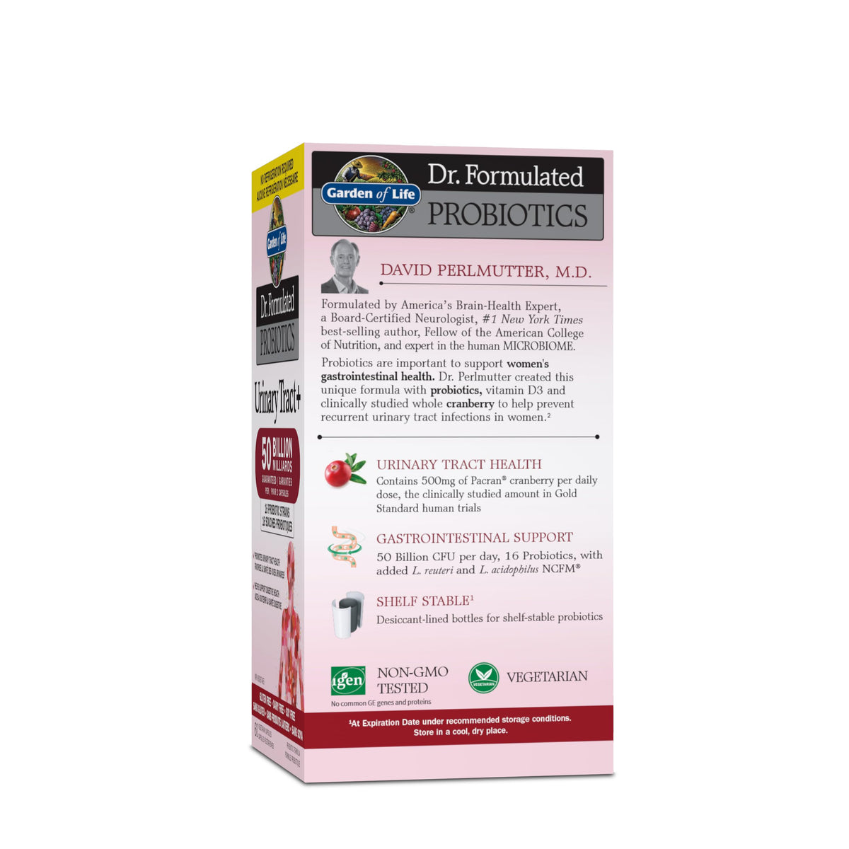 Garden of Life Dr. Formulated Probiotics Urinary Tract + Vcaps - Shelf Stable, 60 Count
