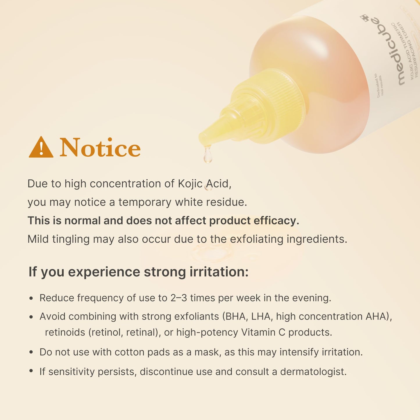 medicube Kojic Acid Turmeric Smoothing Toner for Face & Body | Lightweight Toner for Balancing Uneven Skin Tone & Texture | Niacinamide, Glycolic Acid for Clear Glass Skin | 8.45 fl.oz - Available at All In One Marketplace Canada