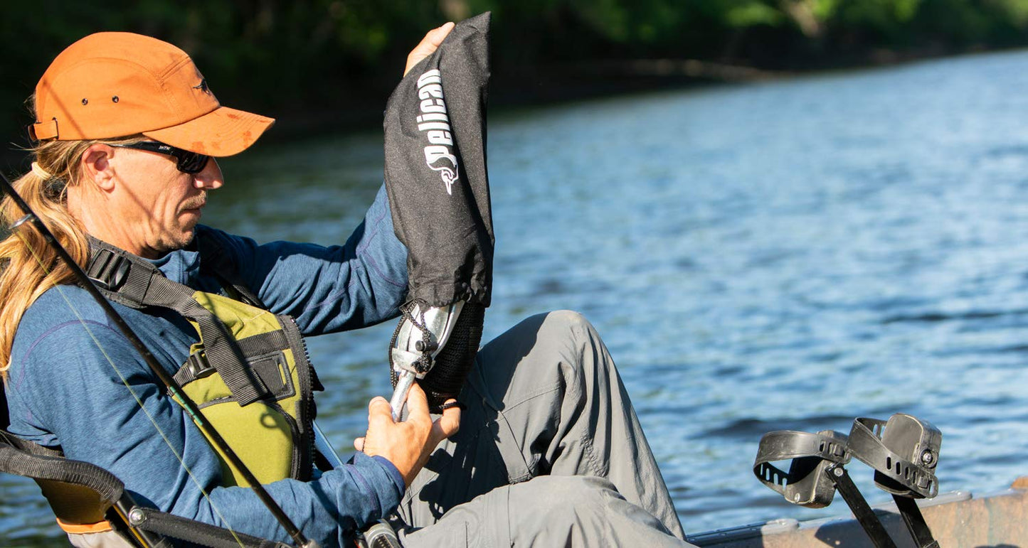 Pelican Compact Anchor Kit for Kayak, Canoe, SUP, Inflatables or Small Boats, Foldable Storage Bag, Ideal for Fishing Kayak Boating (1.5 lb) - Available at All In One Marketplace Canada