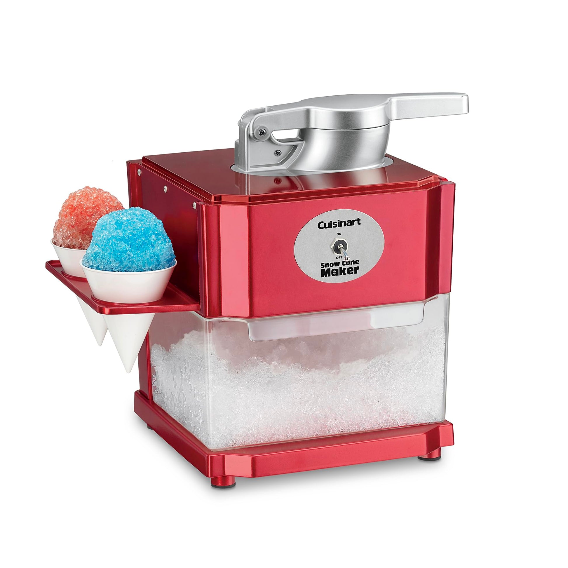 Cuisinart Snow Cone Machine, Home Shaved Ice Maker for Snow Cones, Snow Cone Maker with Reuseable Paper Cups, Makes 5 Icy Cones for Slushies, Frozen Drinks (SCM-10P1C) Cuisinart