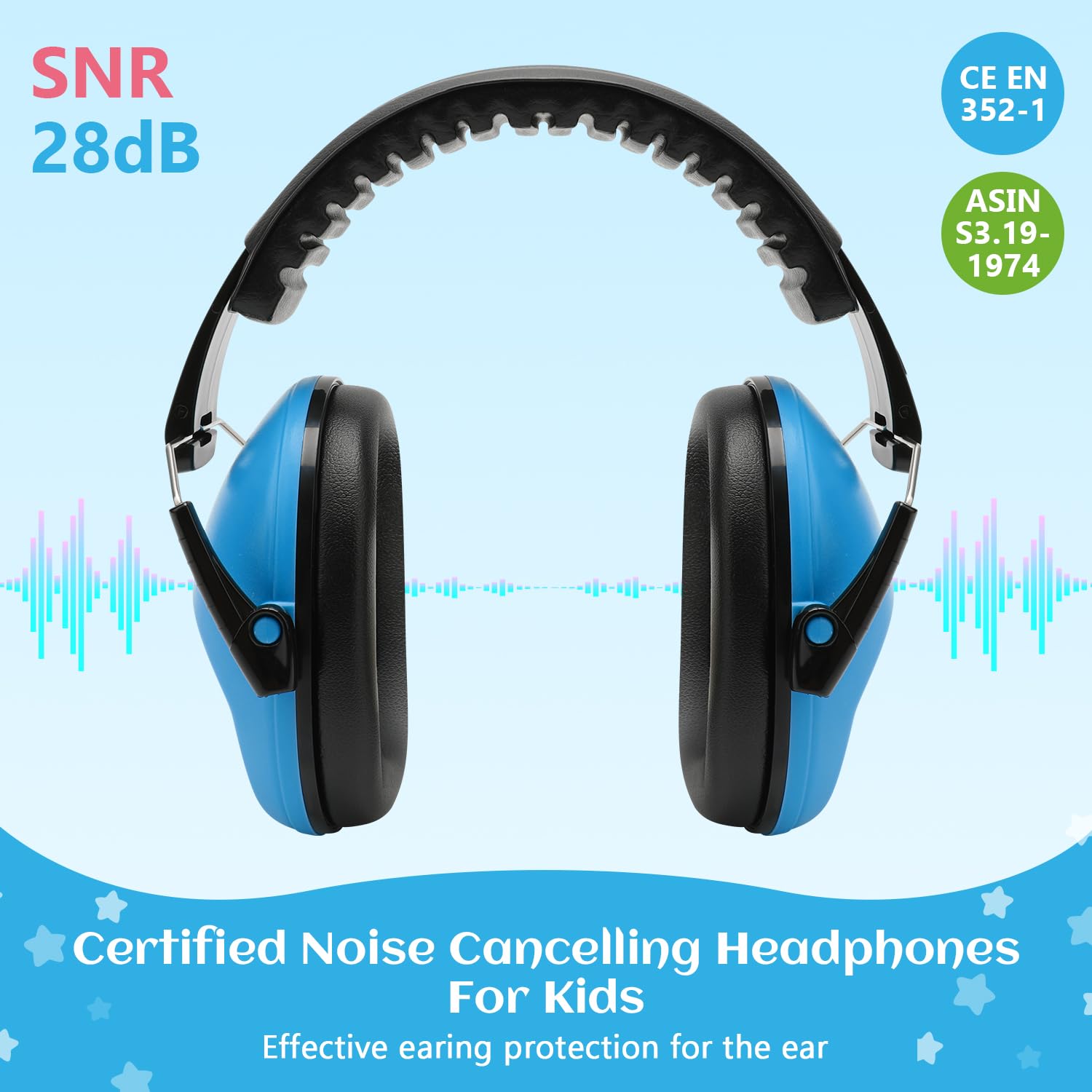 2 Pack Noise Canceling Headphones for Kids, Kids Ear Protection Earmuffs for Autism, Toddler, Children, Noise Cancelling Sound Proof Earmuffs/Headphones for Concerts, Air Shows, Fireworks