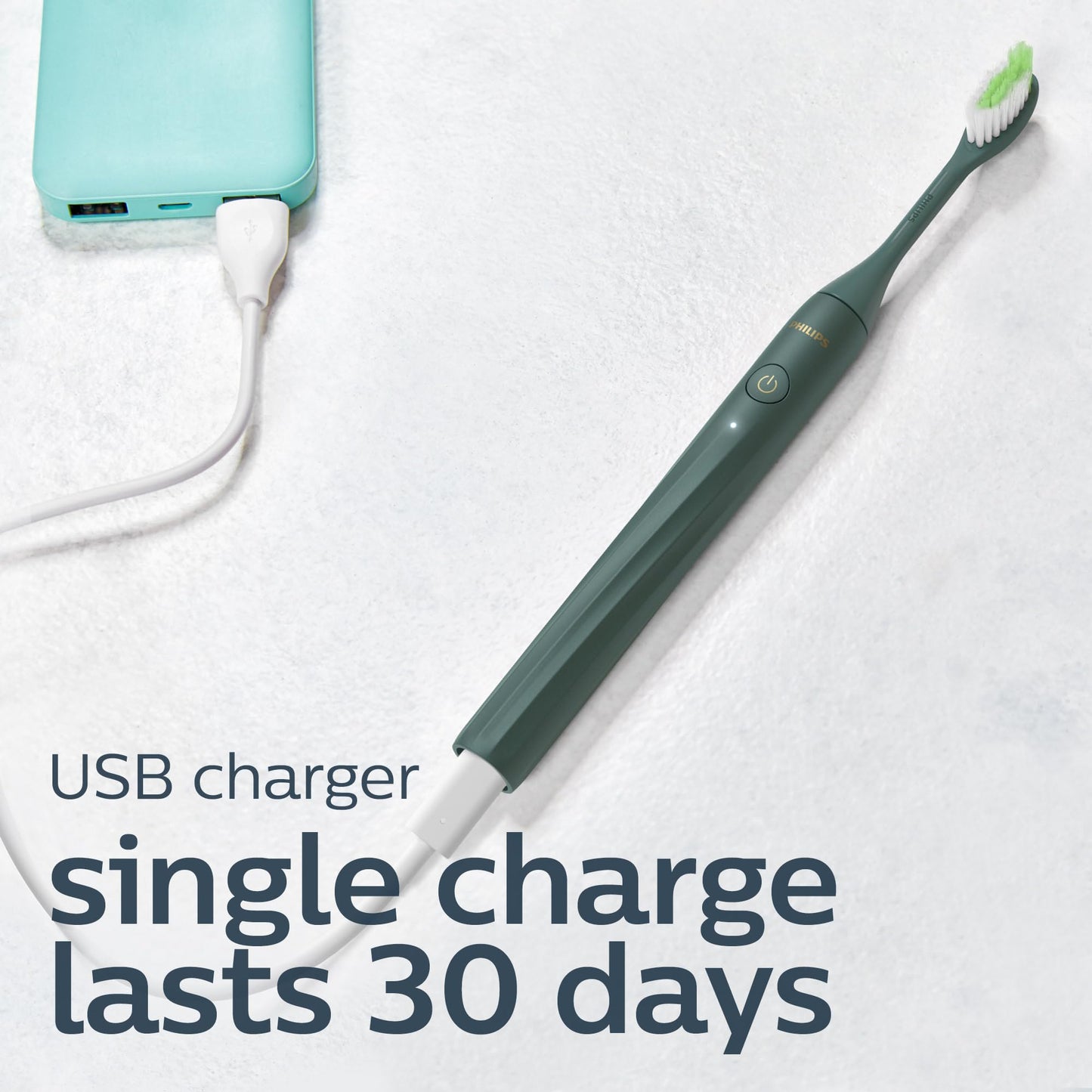 Philips One by Sonicare Rechargeable Toothbrush, 1 Brush Head, Green Philips Sonicare