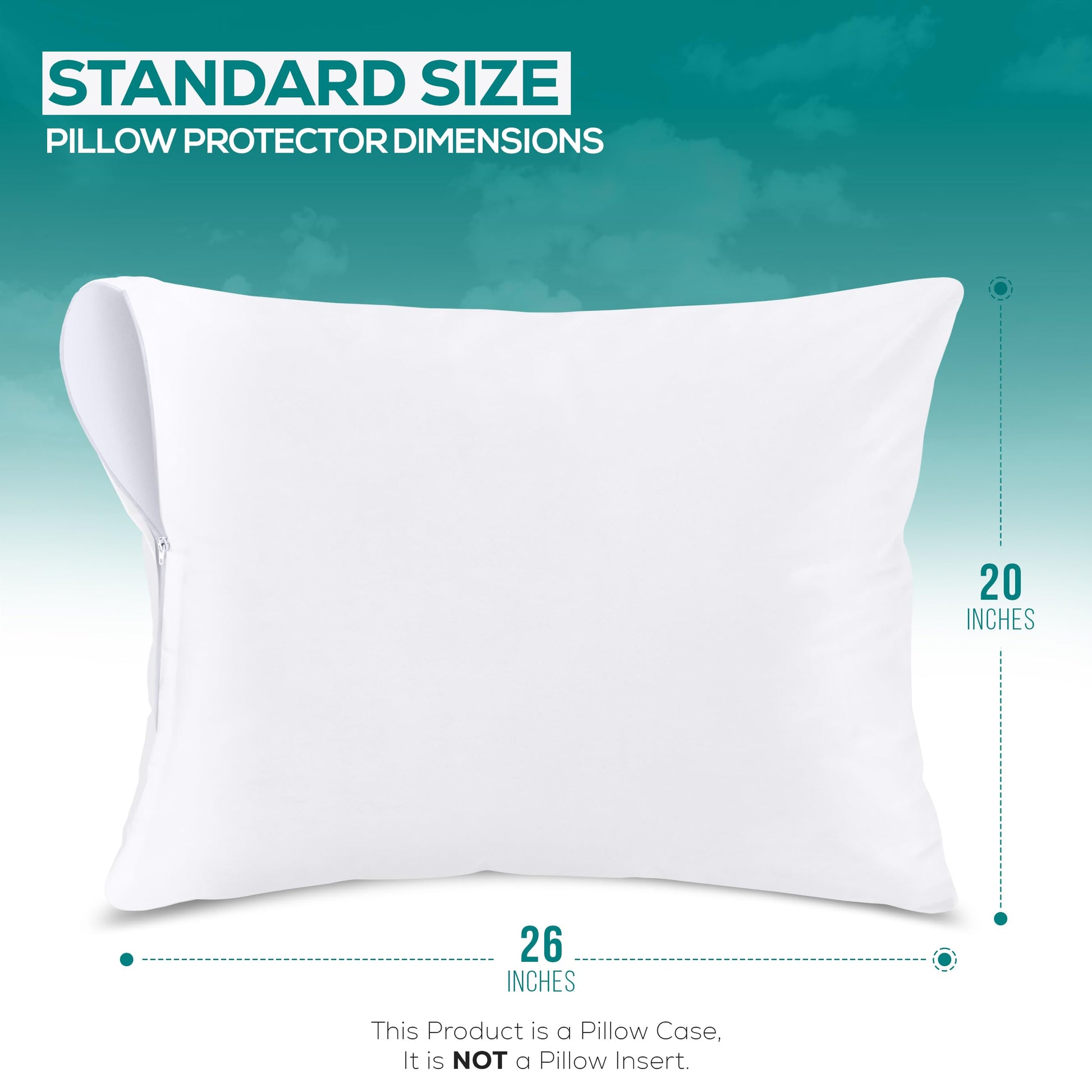 Utopia Bedding Set of 4 Waterproof Pillow Protectors with Zipper Standard Size (White), Ultra Soft Pillow Covers, Bed Bug and Dust Mite Proof Pillow Encasements, Moisture Wicking Pillow Cases