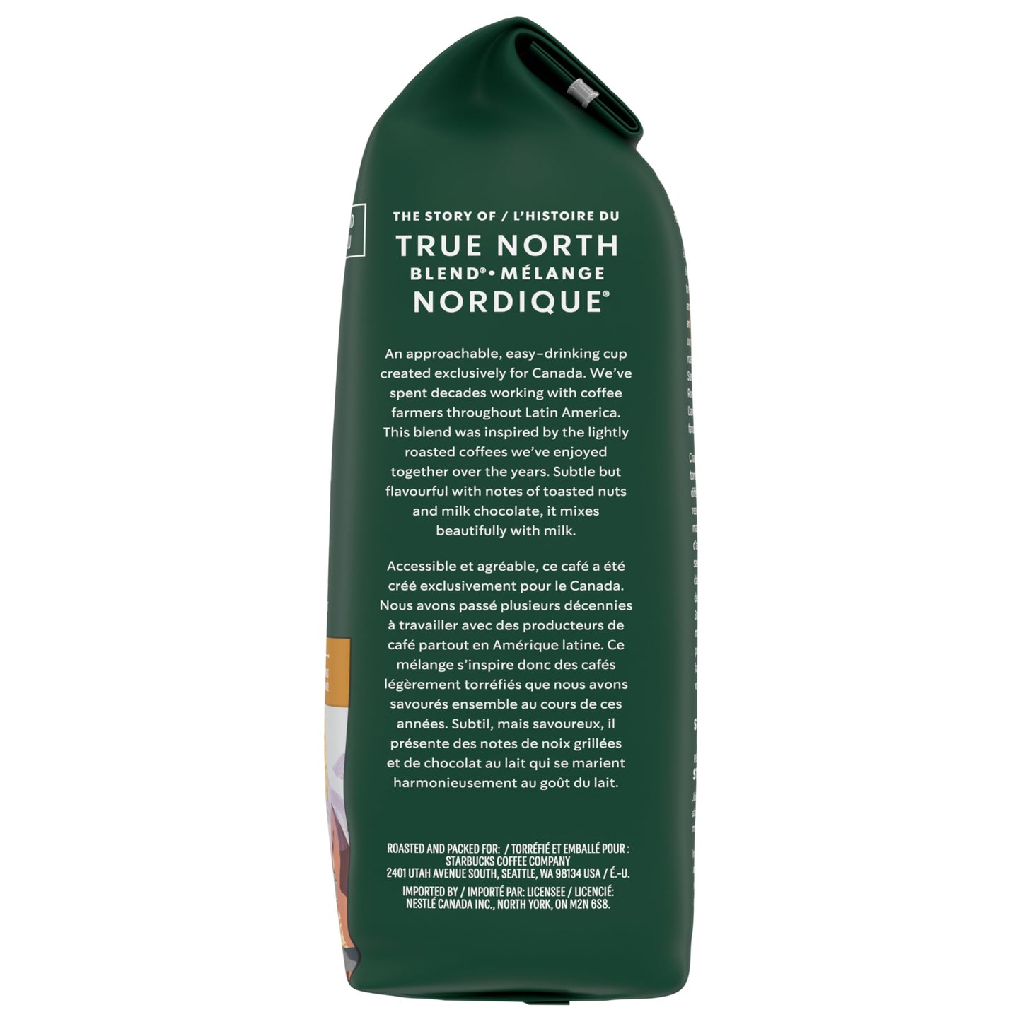 Starbucks True North Light Roast Ground Coffee - 100% Arabica Beans, 340g x 6 Pack (2040g Total)