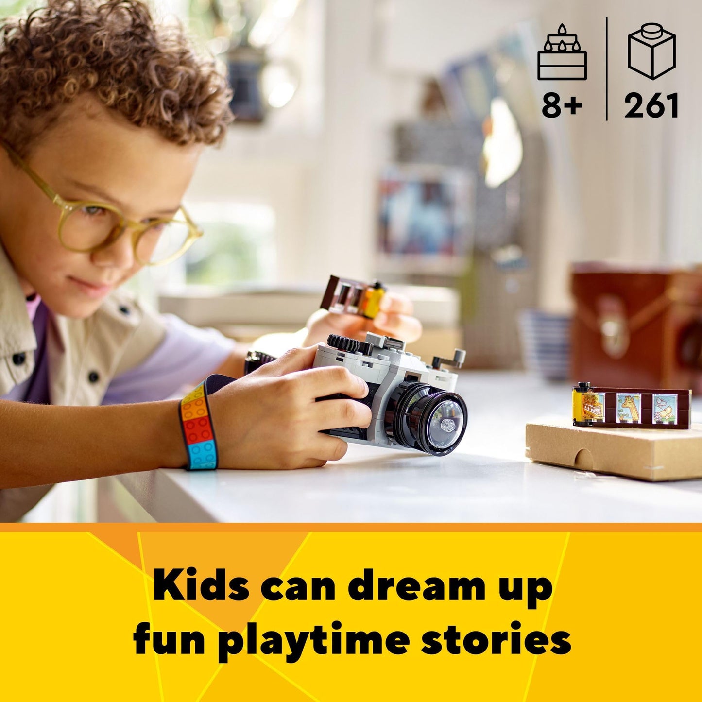 LEGO Creator 3 in 1 Retro Camera Toy, Transforms from Toy Camera to Retro Video Camera to Retro TV Set, Photography Gift for Boys and Girls Ages 8 Years Old and Up Who Enjoy Creative Play, 31147 - Available at All In One Marketplace Canada