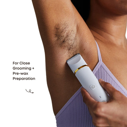 Bushbalm Electric Bikini Line Trimmer and Shaver for Close Grooming and Pre-wax Preparation, The Francesca Bikini Trimmer
